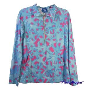 Knot Responsible Elizabeth Bluffharbor Starfish Half Zip Pullover Vacation  Sz S